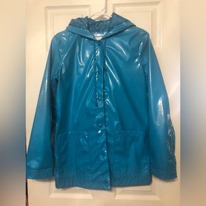 Target turquoise water resistant raincoat women’s small